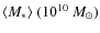 $\langle M_{*} \rangle~ (10^{10}~M_{\odot})$
