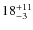 $ 18^{+\rm 11}_{- 3}$