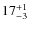 $ 17^{+\rm 1}_{- 3}$