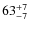$ 63^{+\rm 7}_{- 7}$