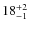 $ 18^{+\rm 2}_{- 1}$