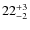 $ 22^{+\rm 3}_{- 2}$