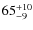 $ 65^{+\rm 10}_{- 9}$