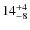$ 14^{+\rm 4}_{- 8}$