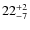 $ 22^{+\rm 2}_{- 7}$
