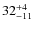 $ 32^{+\rm 4}_{- 11}$