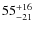 $ 55^{+\rm 16}_{- 21}$