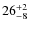 $ 26^{+\rm 2}_{- 8}$