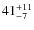 $ 41^{+\rm 11}_{- 7}$