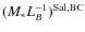 $(M_{*}L_{B}^{-1})^{{\rm Sal,BC}}$