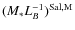 $(M_{*}L_{B}^{-1})^{{\rm Sal,M}}$