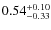 $0.54^{+\rm0.10}_{-0.33}$