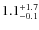 $1.1^{+\rm 1.7}_{-0.1}$