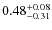 $0.48^{+\rm0.08}_{-0.31}$