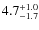 $4.7^{+\rm 1.0}_{-1.7}$