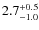 $2.7^{+\rm0.5}_{-1.0}$