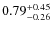 $0.79^{+\rm0.45}_{-0.26}$