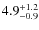 $4.9^{+\rm 1.2}_{-0.9}$