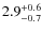 $2.9^{+\rm0.6}_{-0.7}$