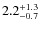 $2.2^{+\rm 1.3}_{-0.7}$
