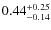 $0.44^{+\rm0.25}_{-0.14}$