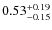 $0.53^{+\rm0.19}_{-0.15}$