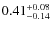 $0.41^{+\rm0.08}_{-0.14}$