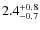 $2.4^{+\rm0.8}_{-0.7}$