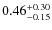 $0.46^{+\rm0.30}_{-0.15}$