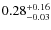 $0.28^{+\rm0.16}_{-0.03}$