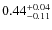 $0.44^{+\rm0.04}_{-0.11}$