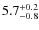 $5.7^{+\rm0.2}_{-0.8}$