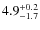 $4.9^{+\rm0.2}_{-1.7}$