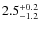 $2.5^{+\rm0.2}_{-1.2}$