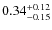 $0.34^{+\rm0.12}_{-0.15}$