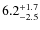 $6.2^{+\rm 1.7}_{-2.5}$