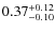 $0.37^{+\rm0.12}_{-0.10}$