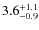 $3.6^{+\rm 1.1}_{-0.9}$