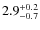 $2.9^{+\rm0.2}_{-0.7}$