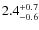 $2.4^{+\rm0.7}_{-0.6}$