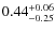 $0.44^{+\rm0.06}_{-0.25}$