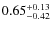 $0.65^{+\rm0.13}_{-0.42}$