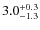 $3.0^{+\rm0.3}_{-1.3}$