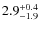 $2.9^{+\rm0.4}_{-1.9}$