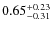 $0.65^{+\rm0.23}_{-0.31}$