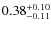 $0.38^{+\rm0.10}_{-0.11}$