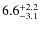 $6.6^{+\rm 2.2}_{-3.1}$