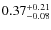 $0.37^{+\rm0.21}_{-0.08}$
