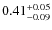 $0.41^{+\rm0.05}_{-0.09}$