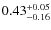 $0.43^{+\rm0.05}_{-0.16}$